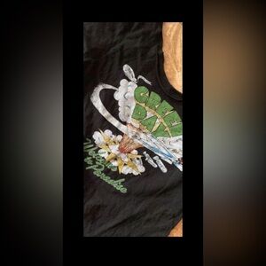 Vintage Green Day concert women’s medium crop top t-shirt Welcome to Paradise